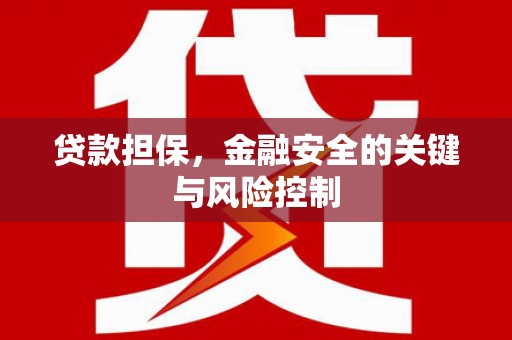 喀喇沁左翼贷款担保，金融安全的关键与风险控制
